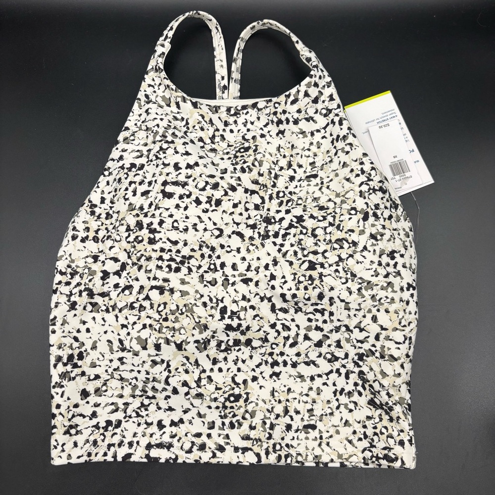 NWT Old Navy A-line‎ Powersoft Women's Sport Bra Black White Print Size XS